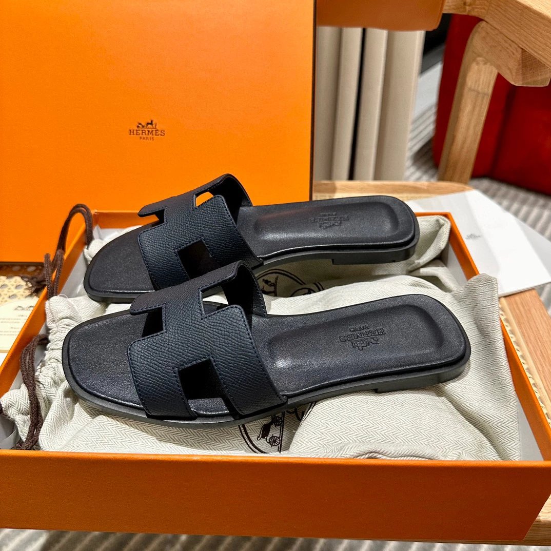 Authentic Hermès Classic Oran H Sandals for Women - High Heel Slide Sandals, Beach Sandals