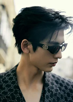 thumbnail for Double G G 1662 Modern Round Cat's Eye y Sunglasses Sunglasses Zhang Linghe Same #D 104