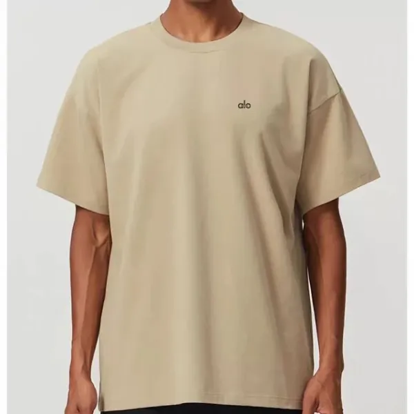Alo Yoga Essential Oversized Tee Beige T-Shirt - 1