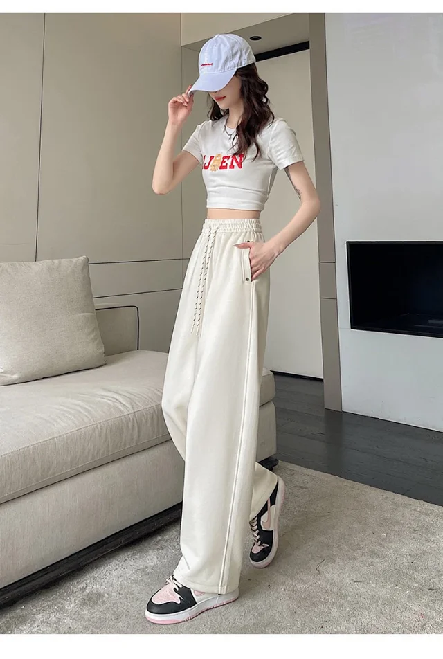 Alo Trousers Wide-leg drawstring with rivet pockets product detail image 16