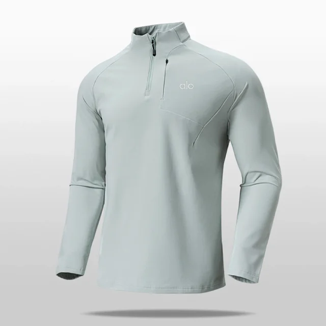 Alo Hoodies & Sweatshirts Long-Sleeve Half-Zip Pullover with Chest Zip Pocket product detail image 16