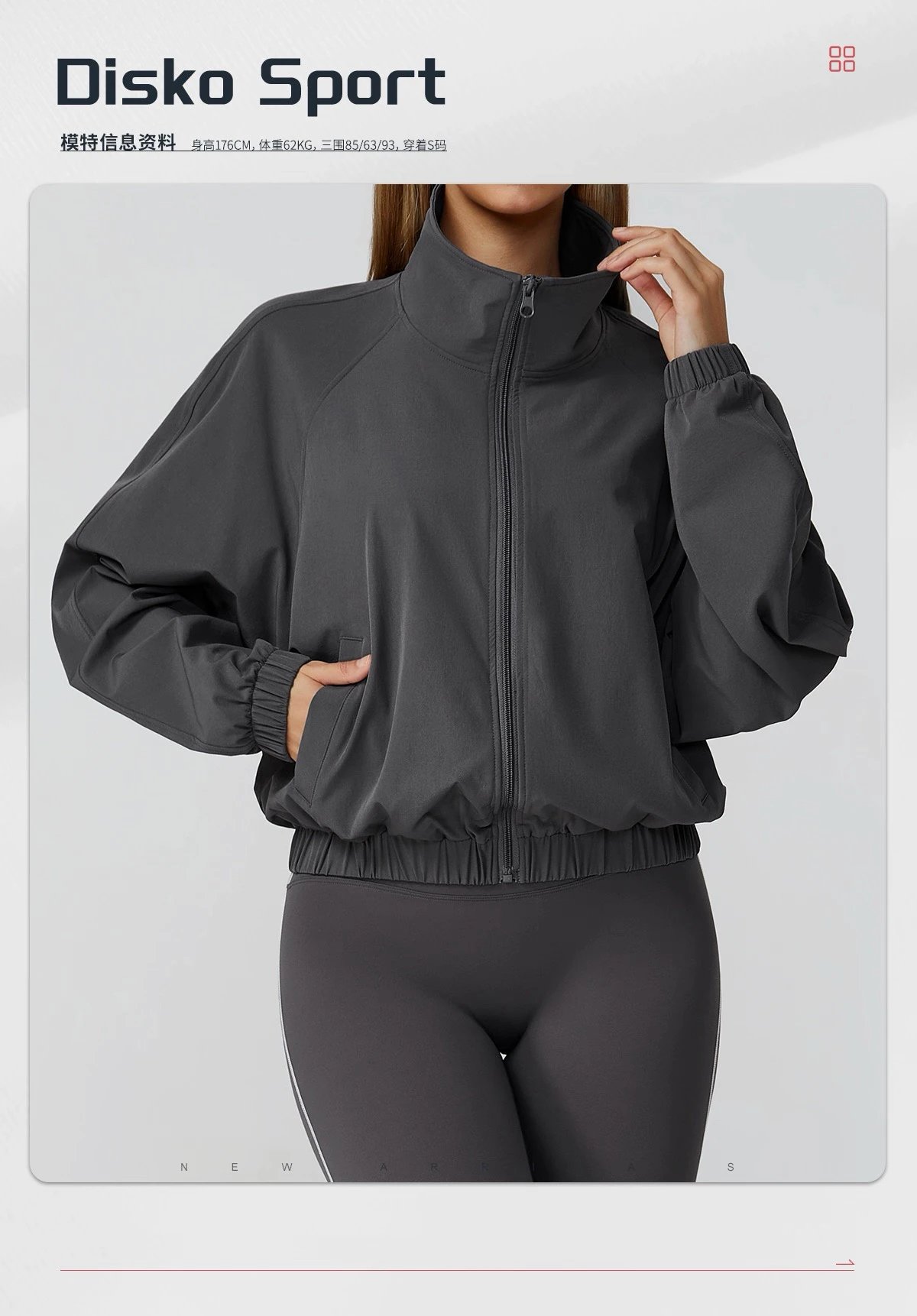 Alo Windbreaker Navy Blue Cropped Jacket Outerwear - 12