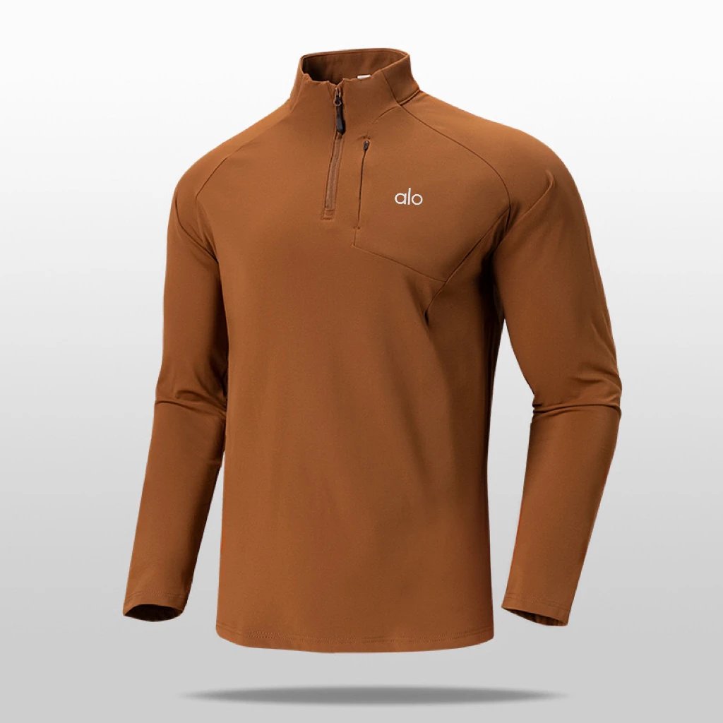 Alo Yoga Hoodies & Sweatshirts Men's quarter-zip mock-neck pullover with chest zip pocket image 9