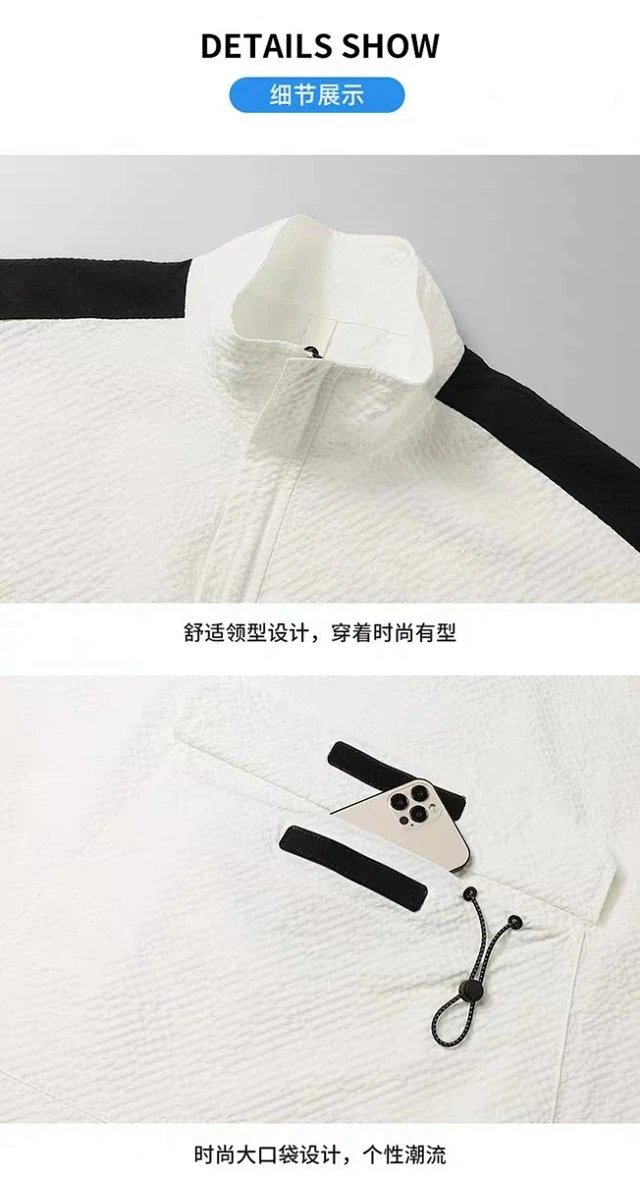 Alo Half-Zip Performance Set White / Black - 20