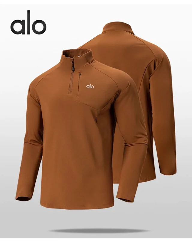 Alo Hoodies & Sweatshirts Long-Sleeve Half-Zip Pullover with Chest Zip Pocket product detail image 4