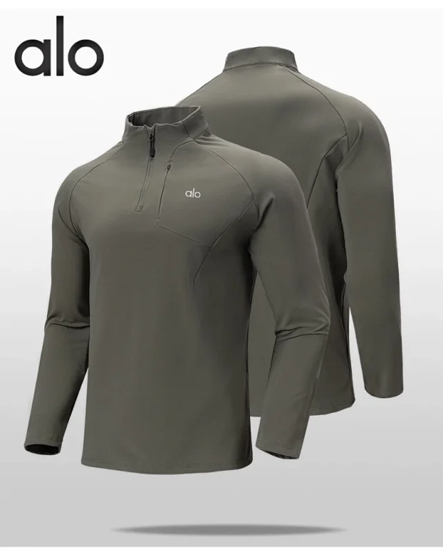 Alo Hoodies & Sweatshirts Long-Sleeve Half-Zip Pullover with Chest Zip Pocket product detail image 3