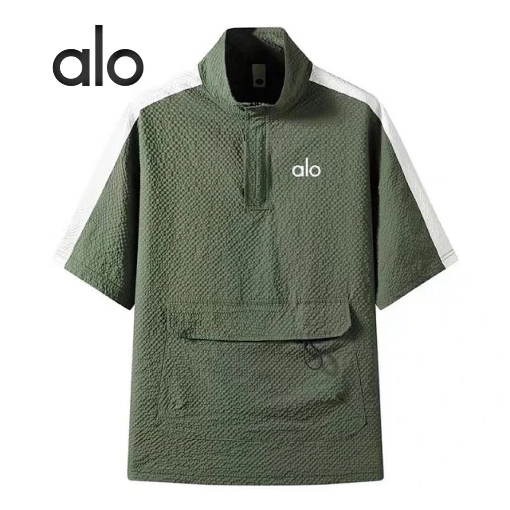 Alo Half-Zip Performance Set White / Black - 7