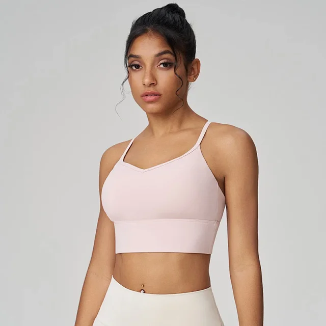 Alo Underwear V-Neck Thin-Strap Strappy-Back Sports Bra product detail image 4