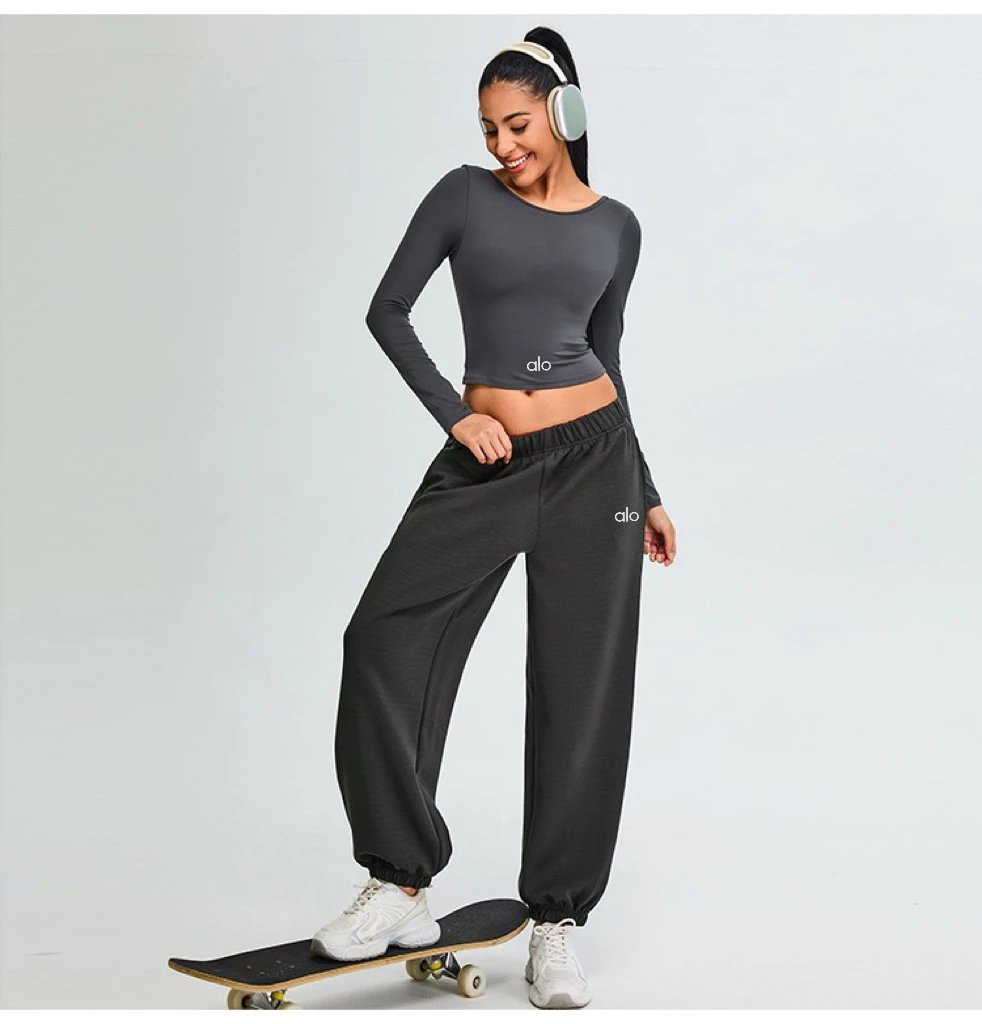 Design Wide-Leg Jogger Pants Burgundy Sweatpants - 38