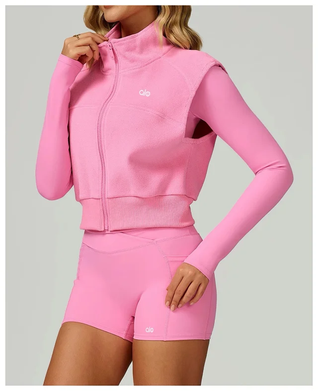 Alo Yoga Vests Fleece Zip-Up Vest product detail image 21
