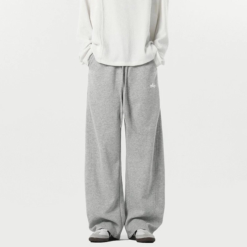 Alo Yoga Trousers Fleece-Lined Wide-Leg Sweatpants image 5
