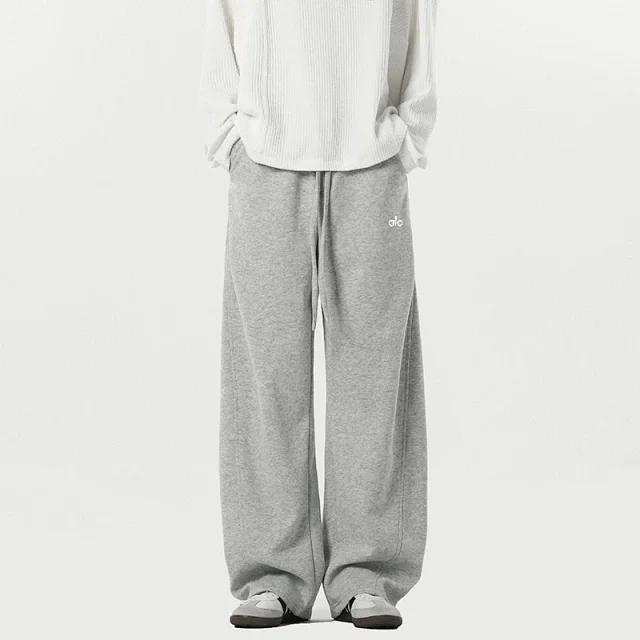 Alo Yoga Trousers Fleece-lined wide-leg drawstring product detail image 5