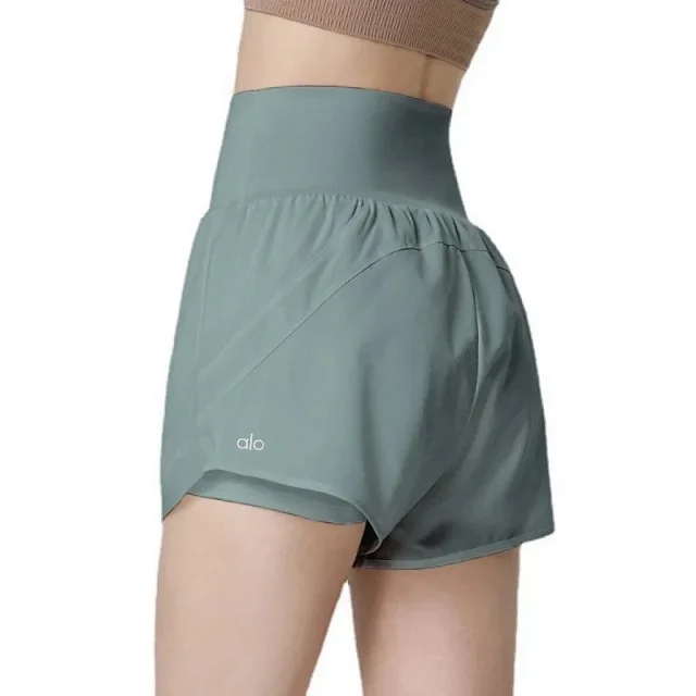 Alo Shorts High-waisted layered athletic with pockets product detail image 6