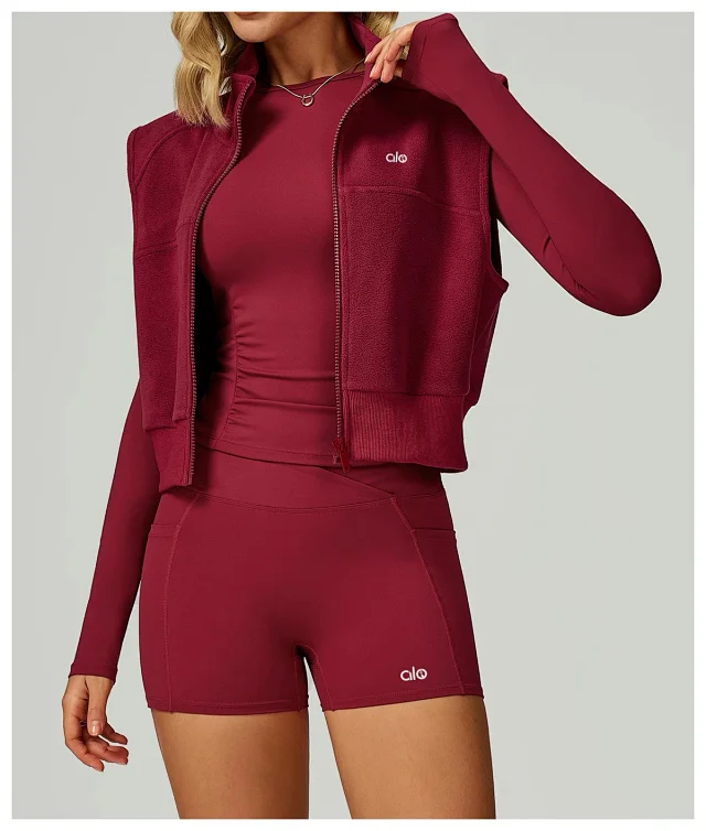 Alo Yoga Vests Fleece Zip-Up Vest product detail image 16