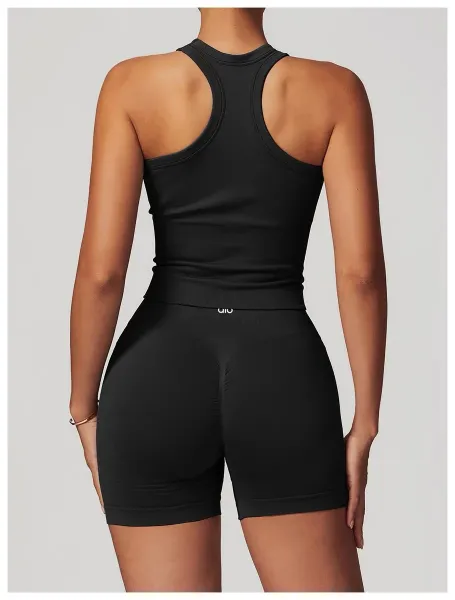 Alo Halter Crop Top Cream Activewear - 31