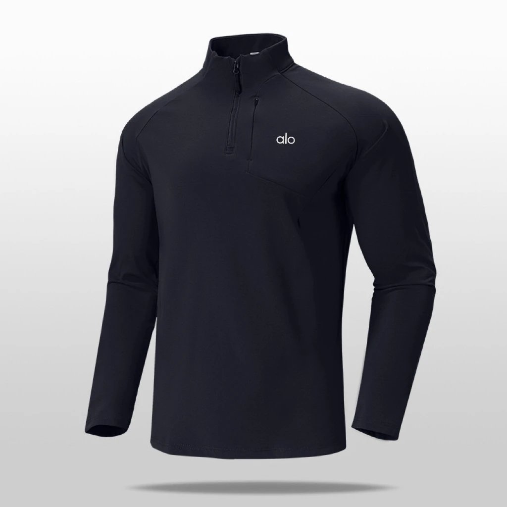 Alo Yoga Hoodies & Sweatshirts Men's quarter-zip mock-neck pullover with chest zip pocket image 7