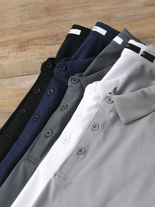 Unbranded T-Shirts Long-Sleeve Collared Polo Shirt product detail image 11