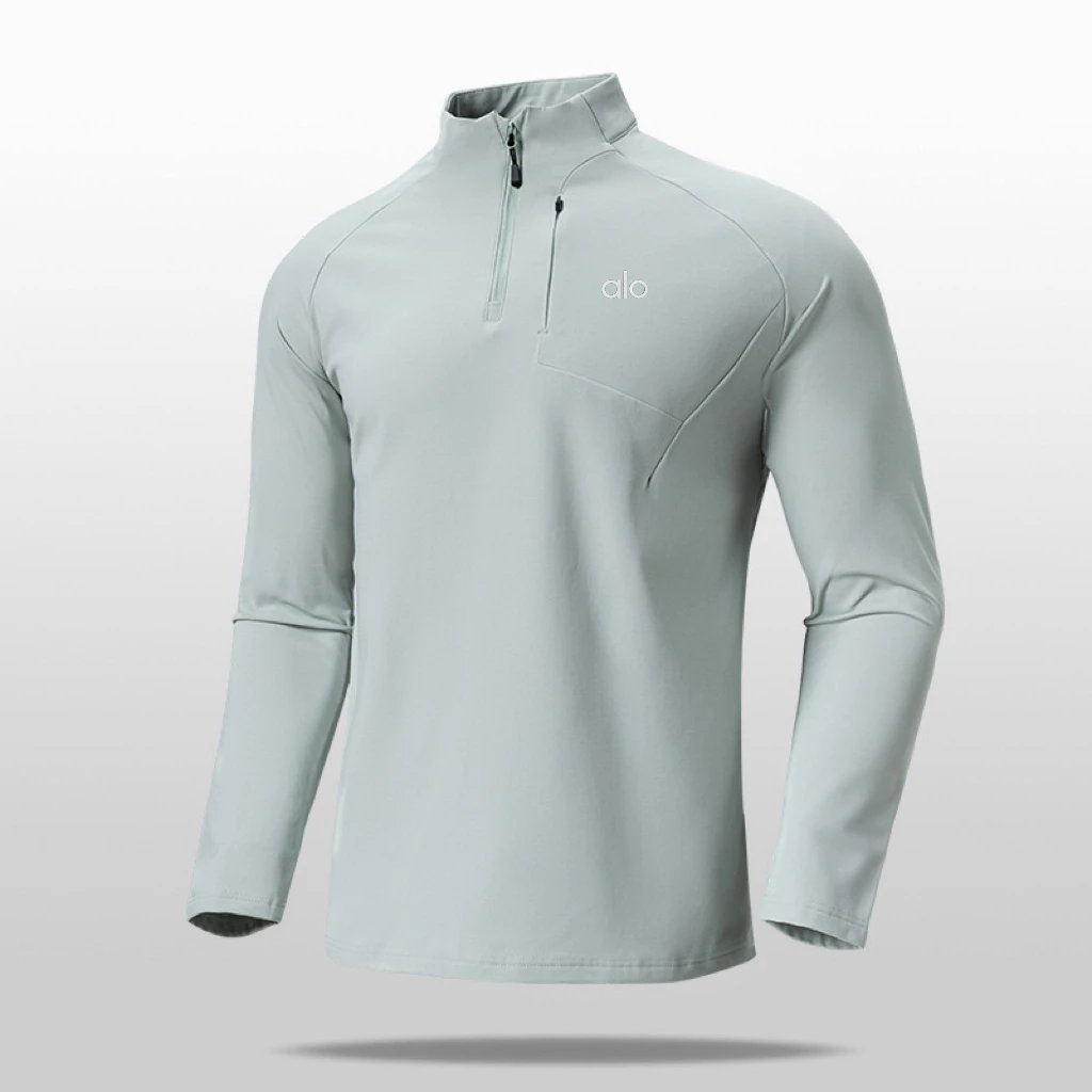 Alo Yoga Hoodies & Sweatshirts Men's quarter-zip mock-neck pullover with chest zip pocket image 6