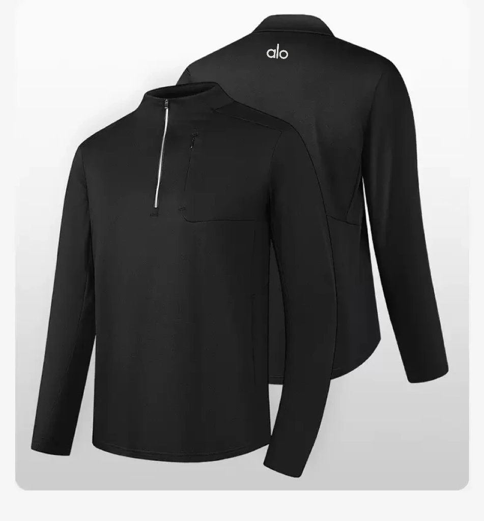 Alo Hoodies & Sweatshirts Men's quarter-zip stand-collar pullover with zip chest pocket image 5