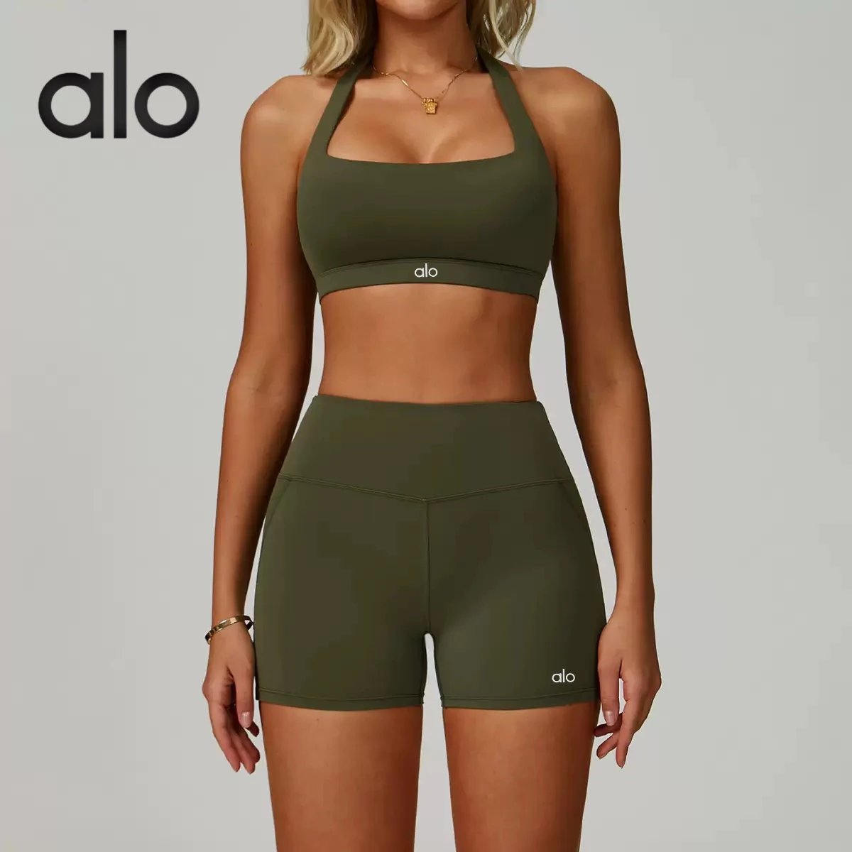 Alo Maya Sports Bra & Shorts S