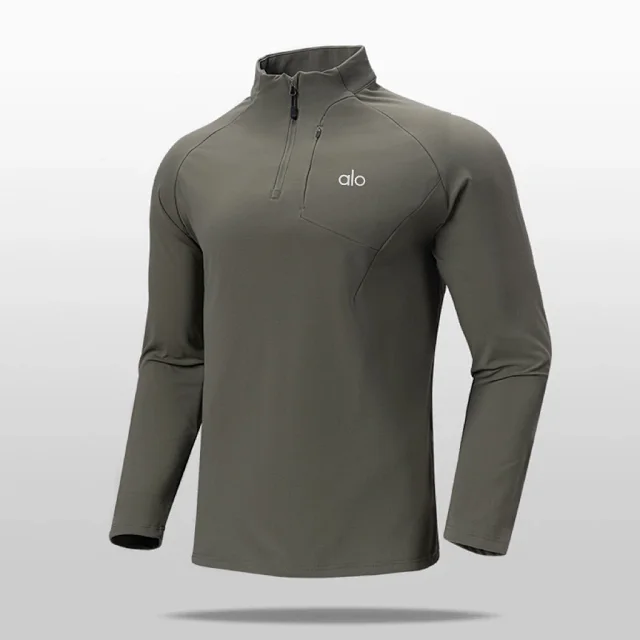 Alo Hoodies & Sweatshirts Long-Sleeve Half-Zip Pullover with Chest Zip Pocket product detail image 8