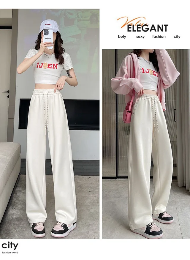 Alo Trousers Wide-leg drawstring with rivet pockets product detail image 17