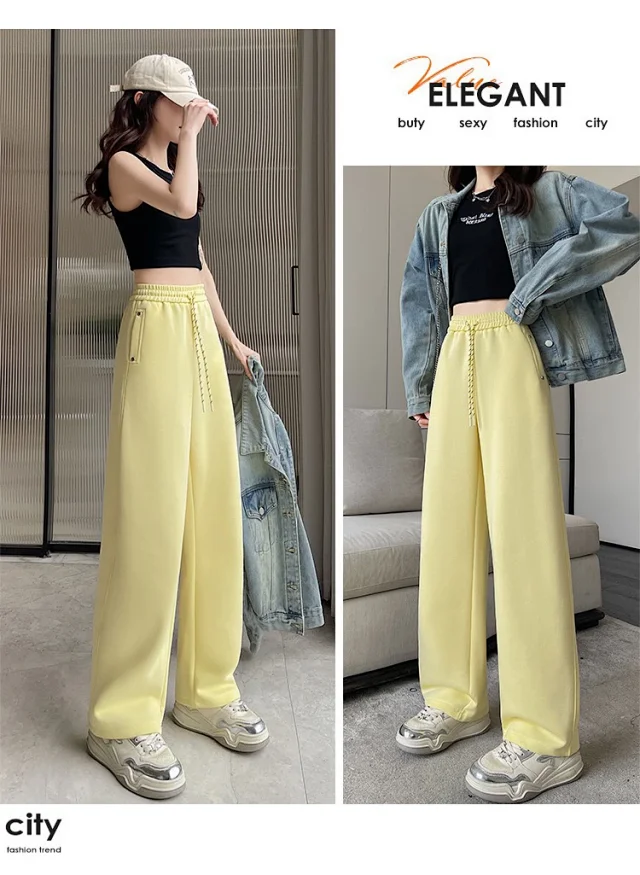 Alo Trousers Wide-leg drawstring with rivet pockets product detail image 18