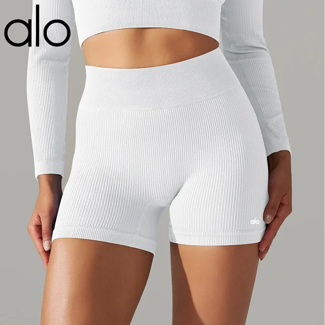 Alo Shorts Ribbed High-Waist Biker product detail image 35