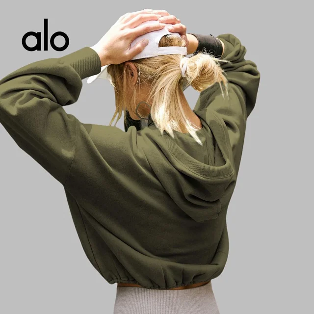 Alo Yoga Hoodies & Sweatshirts Half-Zip Hooded Pullover with Kangaroo Pocket product detail image 5