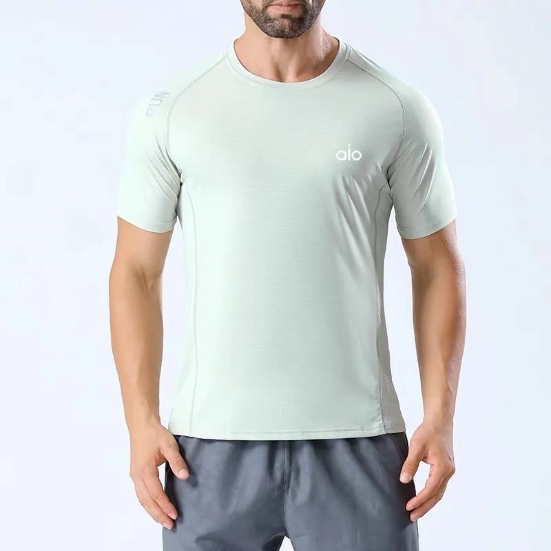 Unbranded T-Shirts Short-Sleeve Crew-Neck Running T-Shirt — Light green