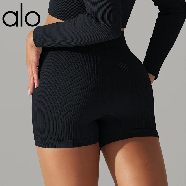 Alo Shorts Ribbed High-Waist Biker product detail image 14