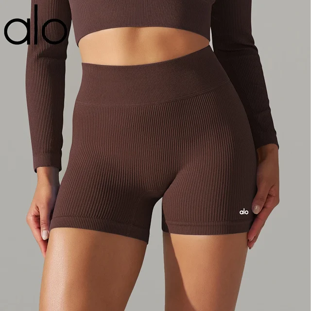 Alo Shorts Ribbed High-Waist Biker product detail image 27