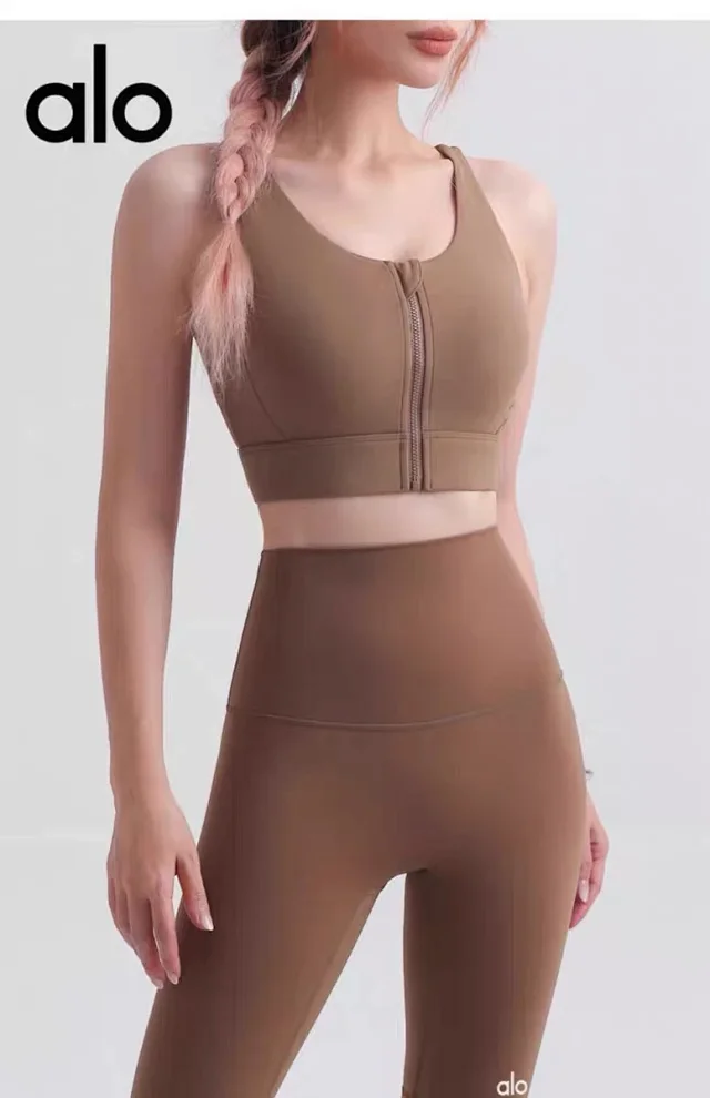 Alo Underwear Front-Zip Crisscross-Back Sports Bra product detail image 46