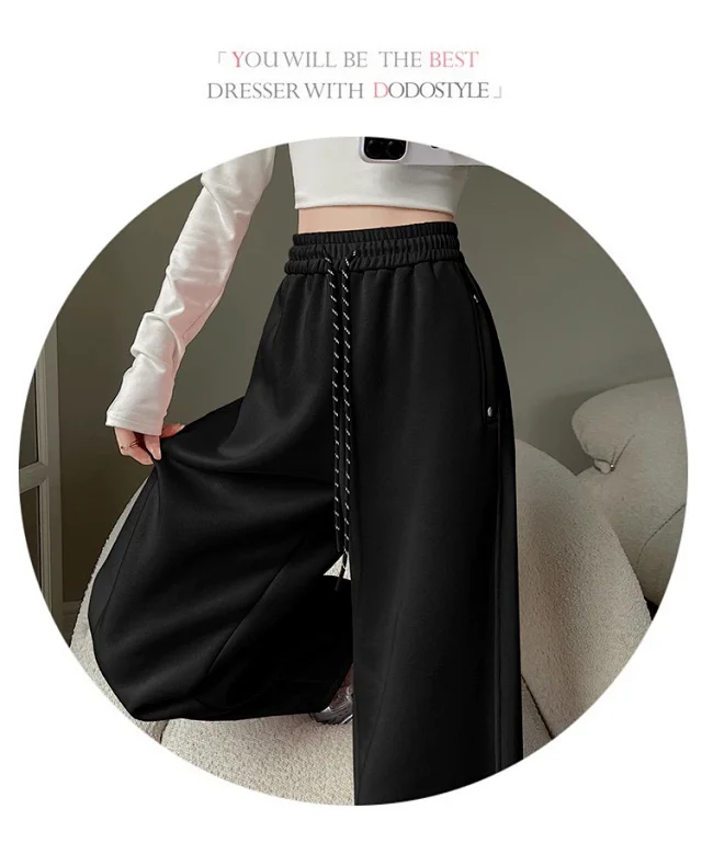 Alo Trousers Wide-leg drawstring with rivet pockets product detail image 21