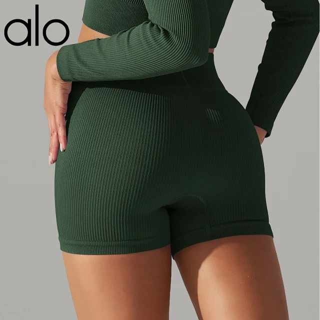 Alo Shorts Ribbed High-Waist Biker product detail image 10