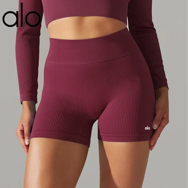 Alo Shorts Ribbed High-Waist Biker product detail image 25