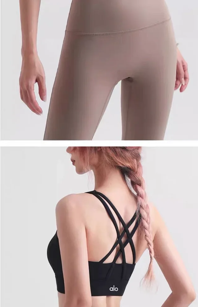 Alo Underwear Front-Zip Crisscross-Back Sports Bra product detail image 38