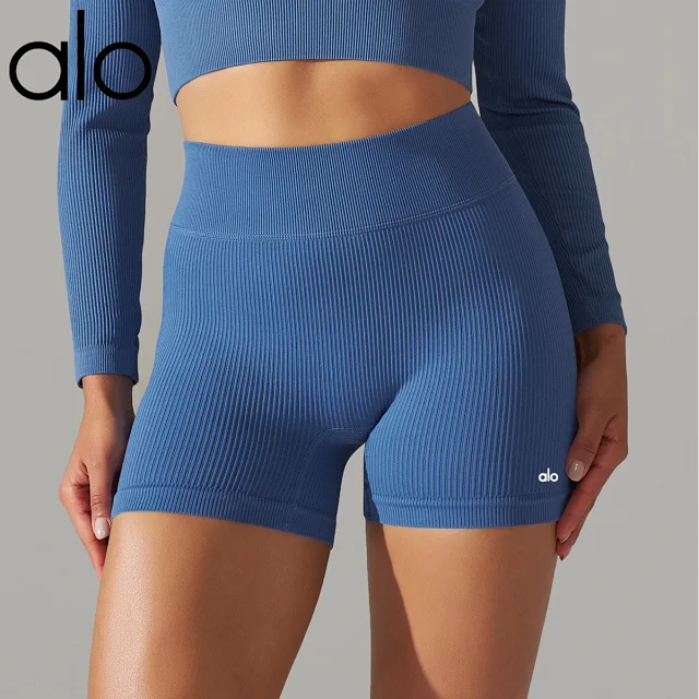 Alo Shorts Ribbed High-Waist Biker product detail image 31