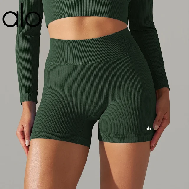 Alo Shorts Ribbed High-Waist Biker product detail image 33
