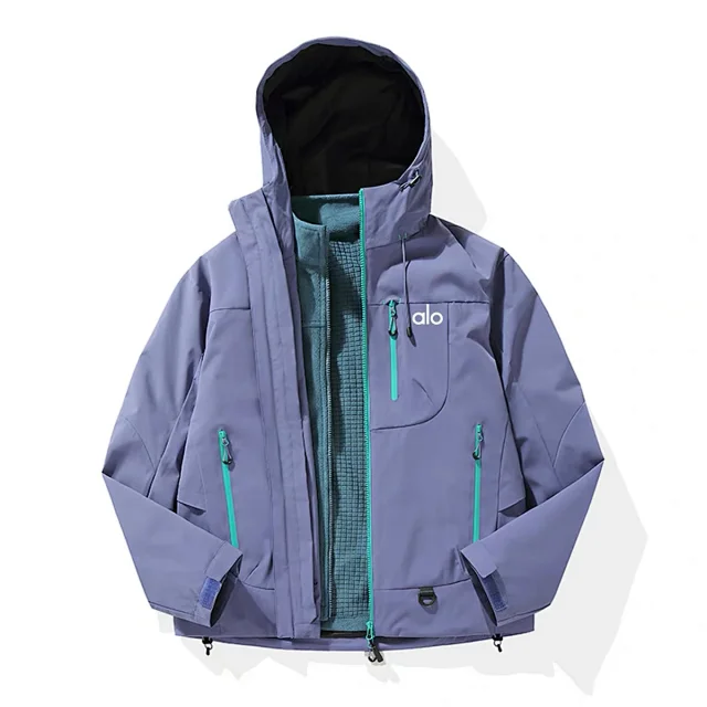 Alo Jackets Hooded 3-in-1 Outdoor Jacket with Fleece Lining product detail image 3