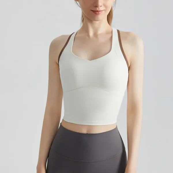 Design Cropped Sports Bra Black Activewear Top - 5