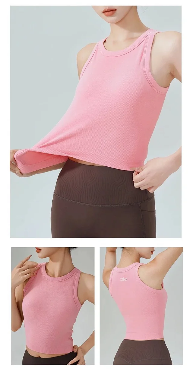 Alo Yoga Vests Ribbed Cropped Tank Top product detail image 23