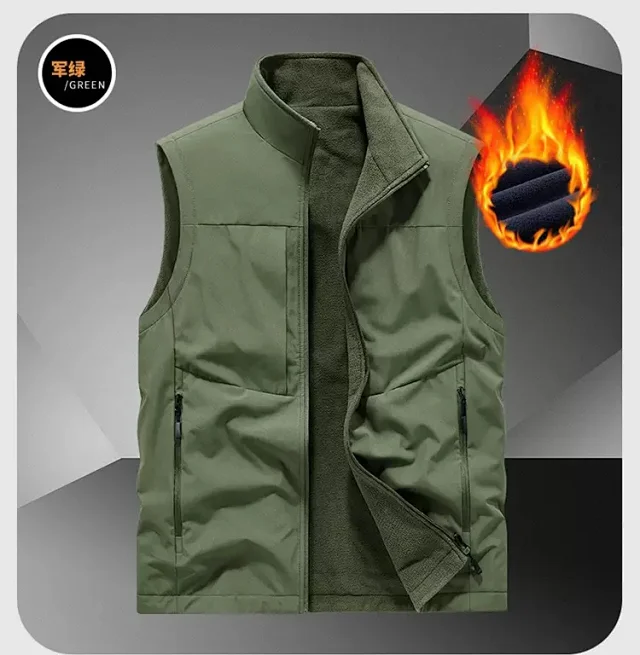 Alo Vests Fleece-Lined Zip Vest with Stand Collar product detail image 16