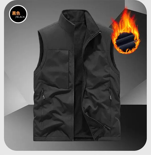 Alo Vests Fleece-Lined Zip Vest with Stand Collar product detail image 18