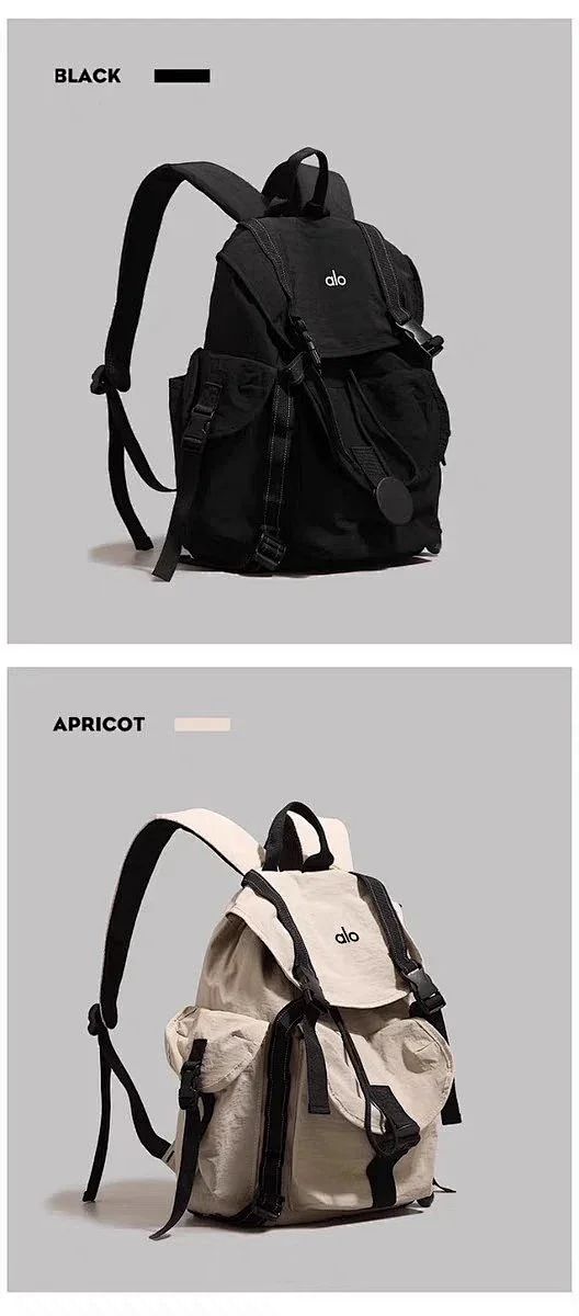 Alo Backpacks Flap backpack with side pockets and buckle straps product detail image 11
