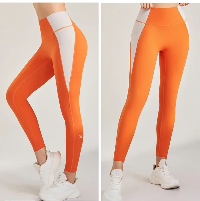 Alo Yoga Trousers High-Waisted Contrast-Panel Leggings product detail image 21