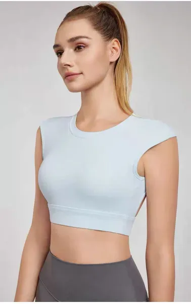 Alo Yoga Open Back Sports Bra Plum Activewear - 24
