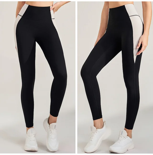 Alo Yoga Trousers High-Waisted Contrast-Panel Leggings product detail image 27