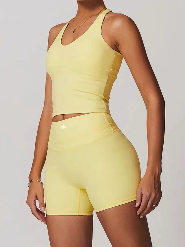 Alo Yoga Underwear Women’s strappy cross-back padded sports bra tank product detail image 26