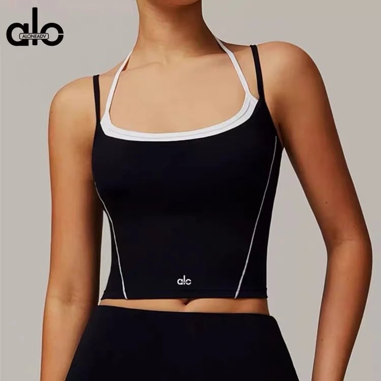 Alo Yoga Trousers High-Waisted Side-Pocket Contrast-Piping Leggings image 9